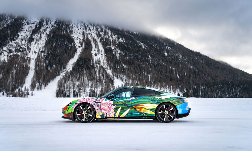Painted at a live event at Porsche partner pop-up restaurant. Credit: RM Sothebys