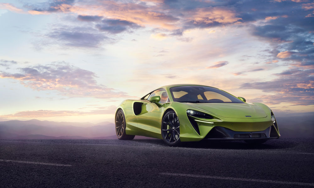 2021 McLaren Artura Electric Hybrid Supercar Side View