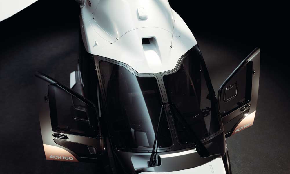 Airbus Corporate Helicopters ACH160 helicopter windscreen top view