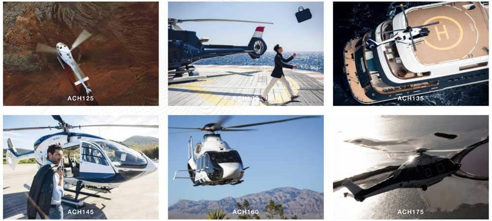 Airbus Corporate Helicopters range of available models