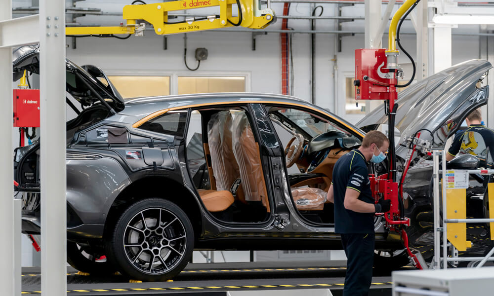 Aston Martin First Production DBX SUV Production Line St Athans Wales