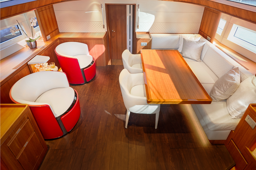 Classic and functional design with modern materials. Credit: Contest Yachts