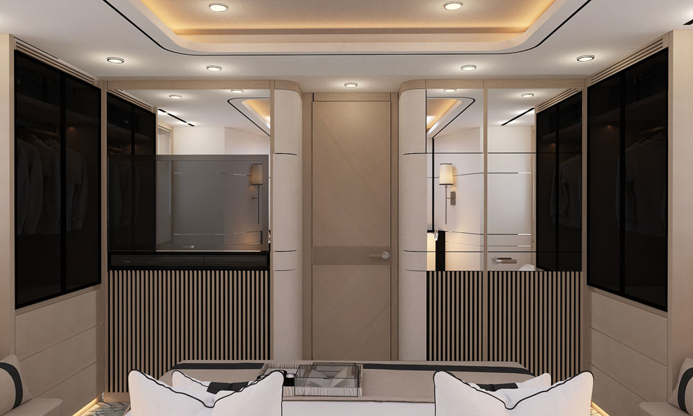 Bering Yachts B72 Master Bedroom