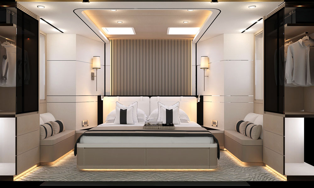 Bering Yachts B72 Master Bedroom