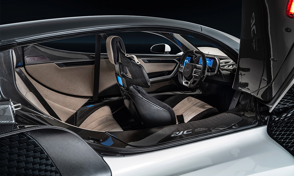 Hypercar Czinger 21C specification interior for Geneva International Motor Show 2020