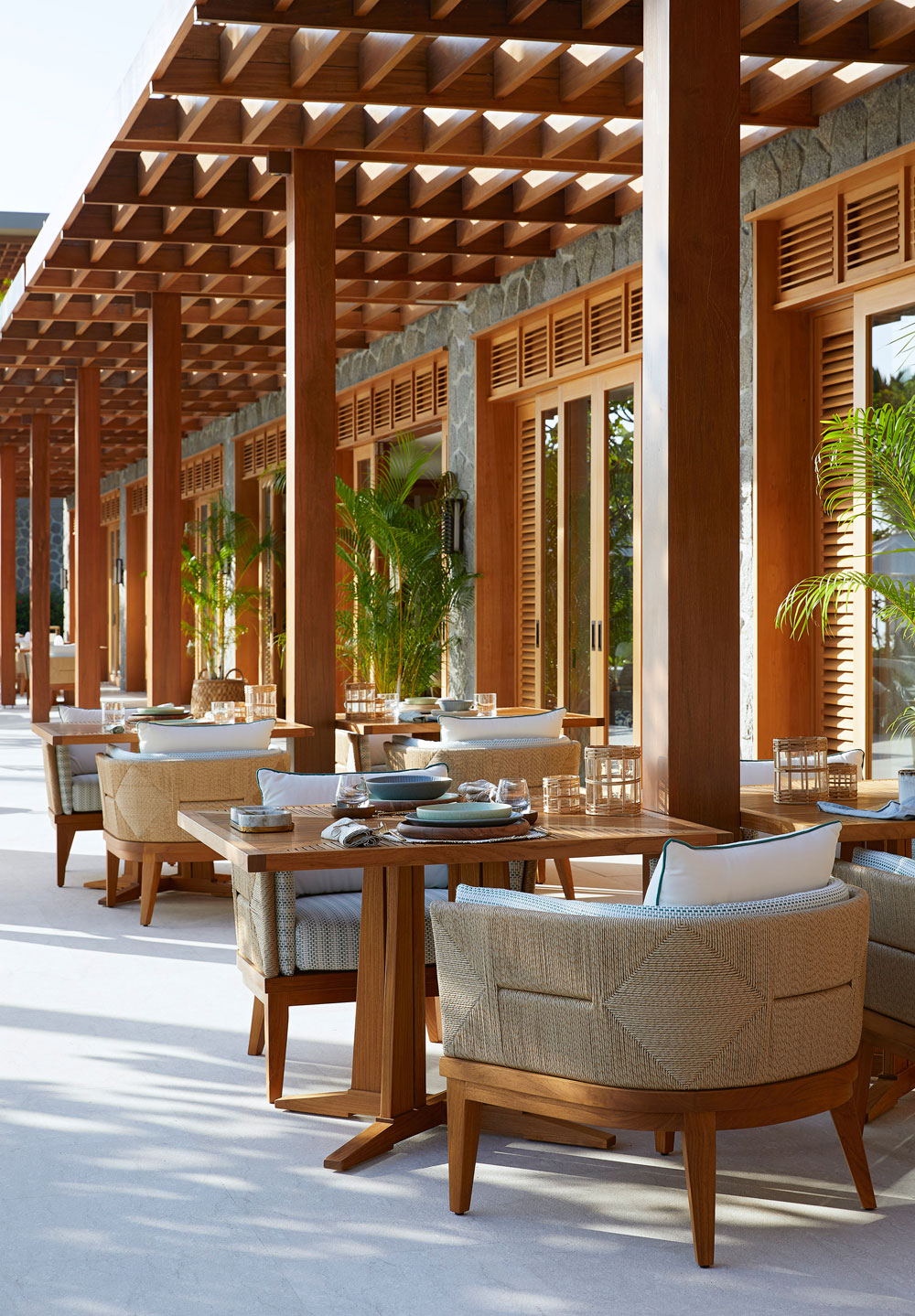 L'Escale Resort Seychelles Winch Design Exterior Restaurant Dining