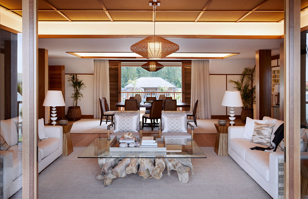 L'Escale Resort Seychelles Winch Design Private Lounge in Penthouse Suite