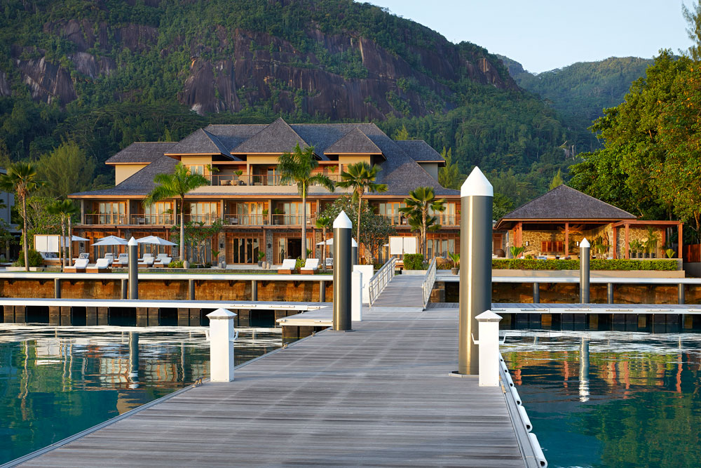 The new L'Escale Resort Marina & Spa in Mahé, Seychelles designed by Winch Design. Credit: Winch Design