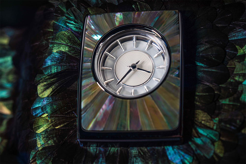 Rolls-Royce Phantom Iridescent Peacock Abu Dhabi Gallery Clock Detail