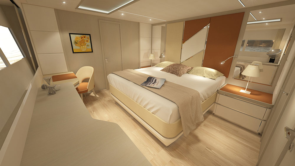 Silent Yachts 80 Tri Deck Catamaran Master Cabin