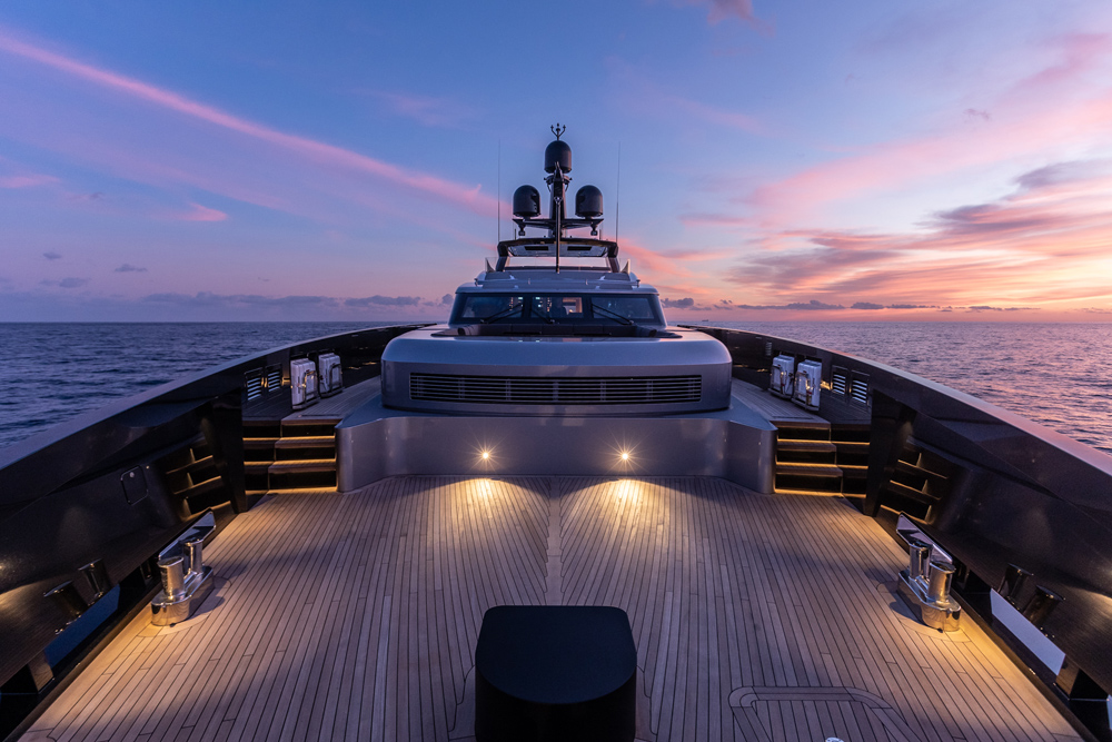 Tankoa Olokun Superyacht Deck Evening