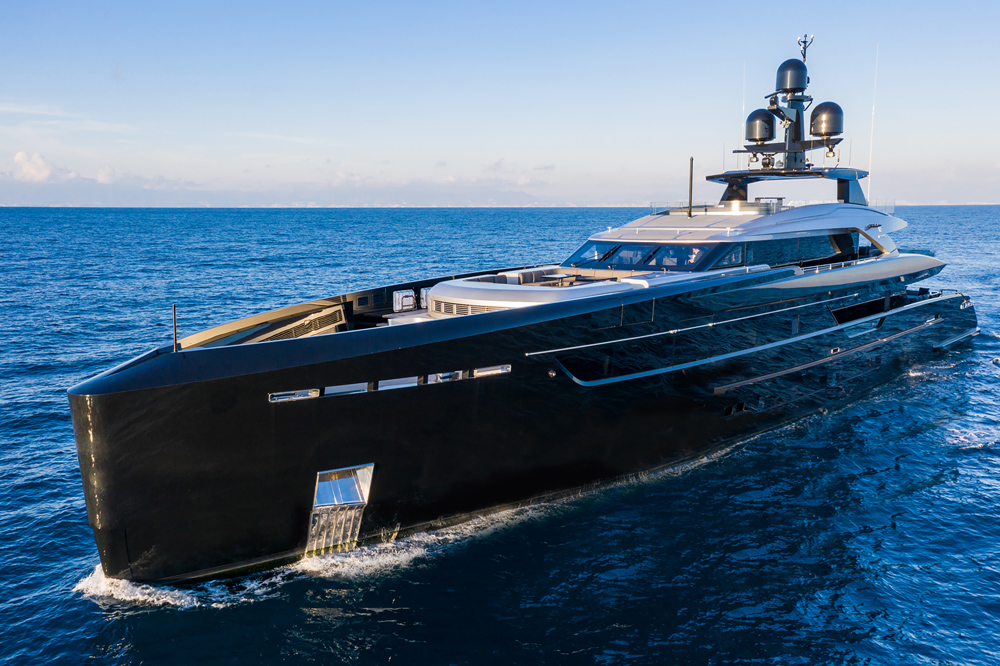Tankoa Olokun Superyacht Bow Water Left