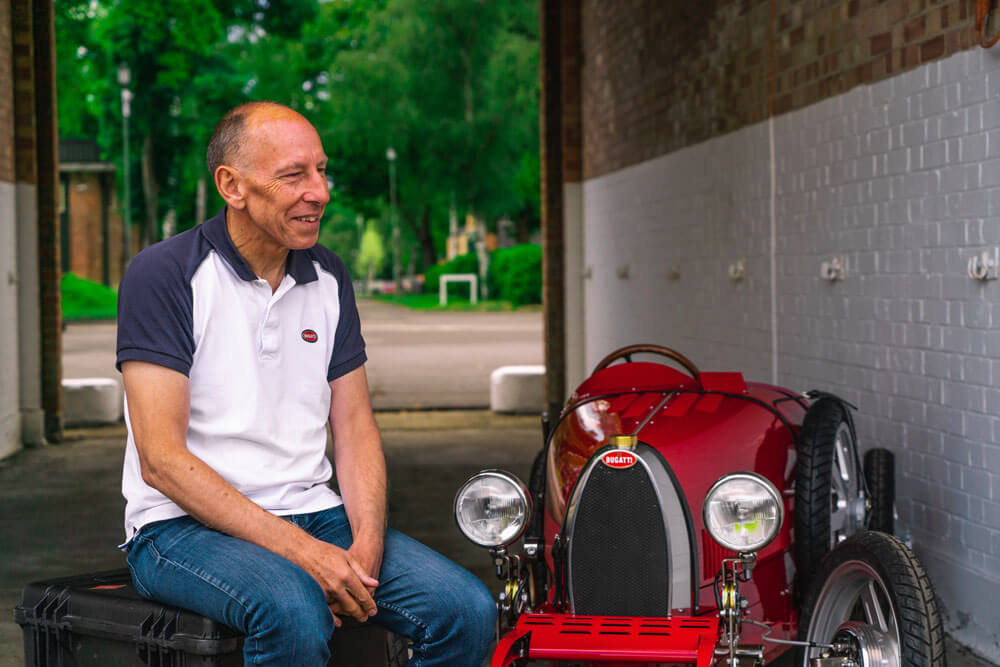 Bugatti Baby II with Andy Wallace Test Driver