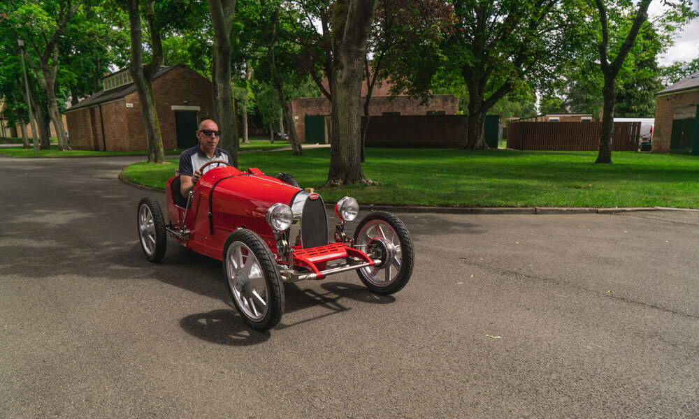 Bugatti Baby II with Andy Wallace Test Driving