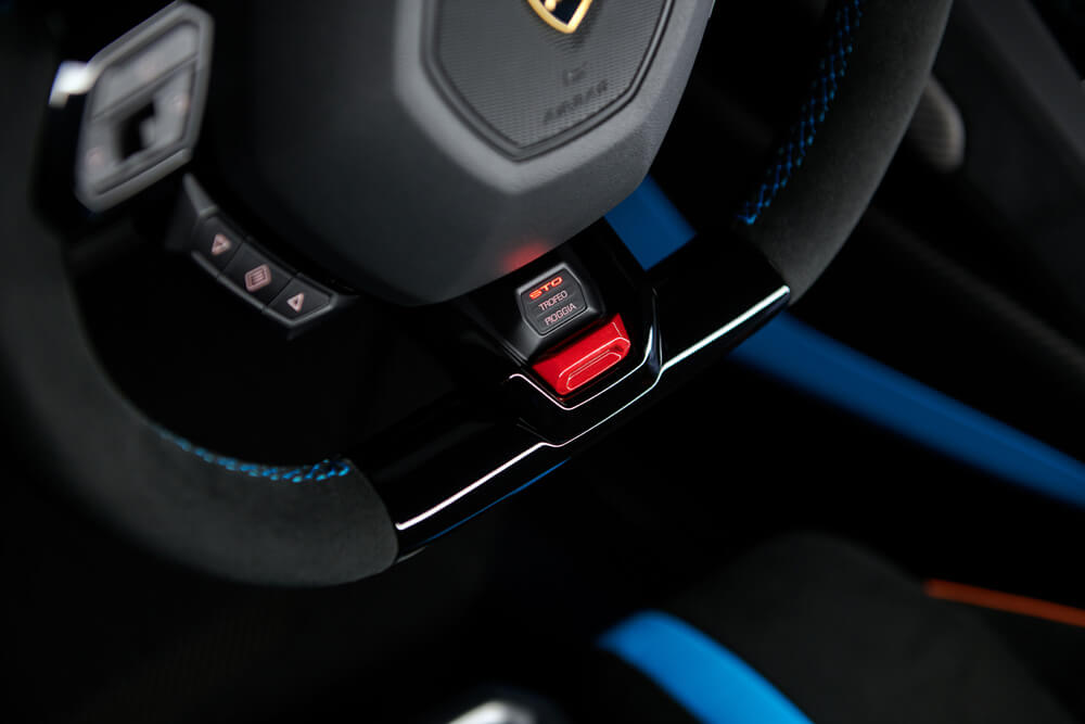 New Lamborghini driving modes: "STO," Trofeo and Piogga. Credit: Lamborghini