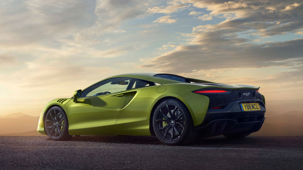 McLaren Artura Electric Supercar Side Rear View