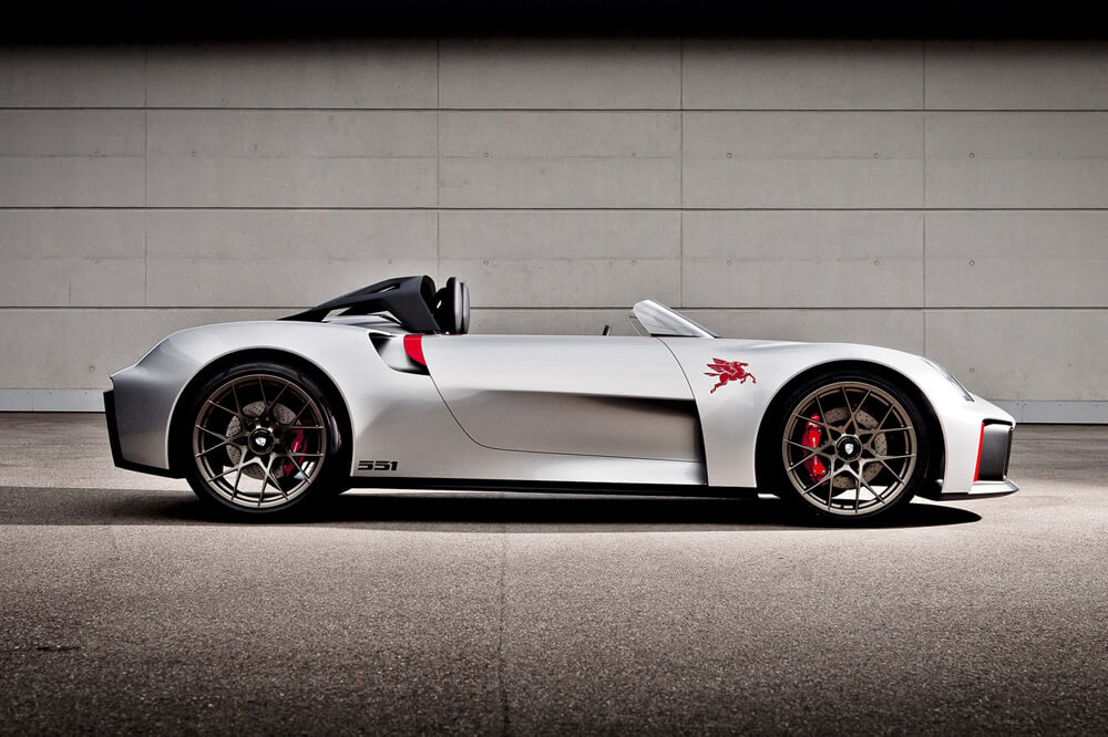 Porsche Unseen Rare Concept Cars 551 Street Vision Spyder Side View