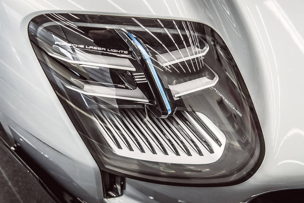 Porsche laser light headlights. Credit: Porsche